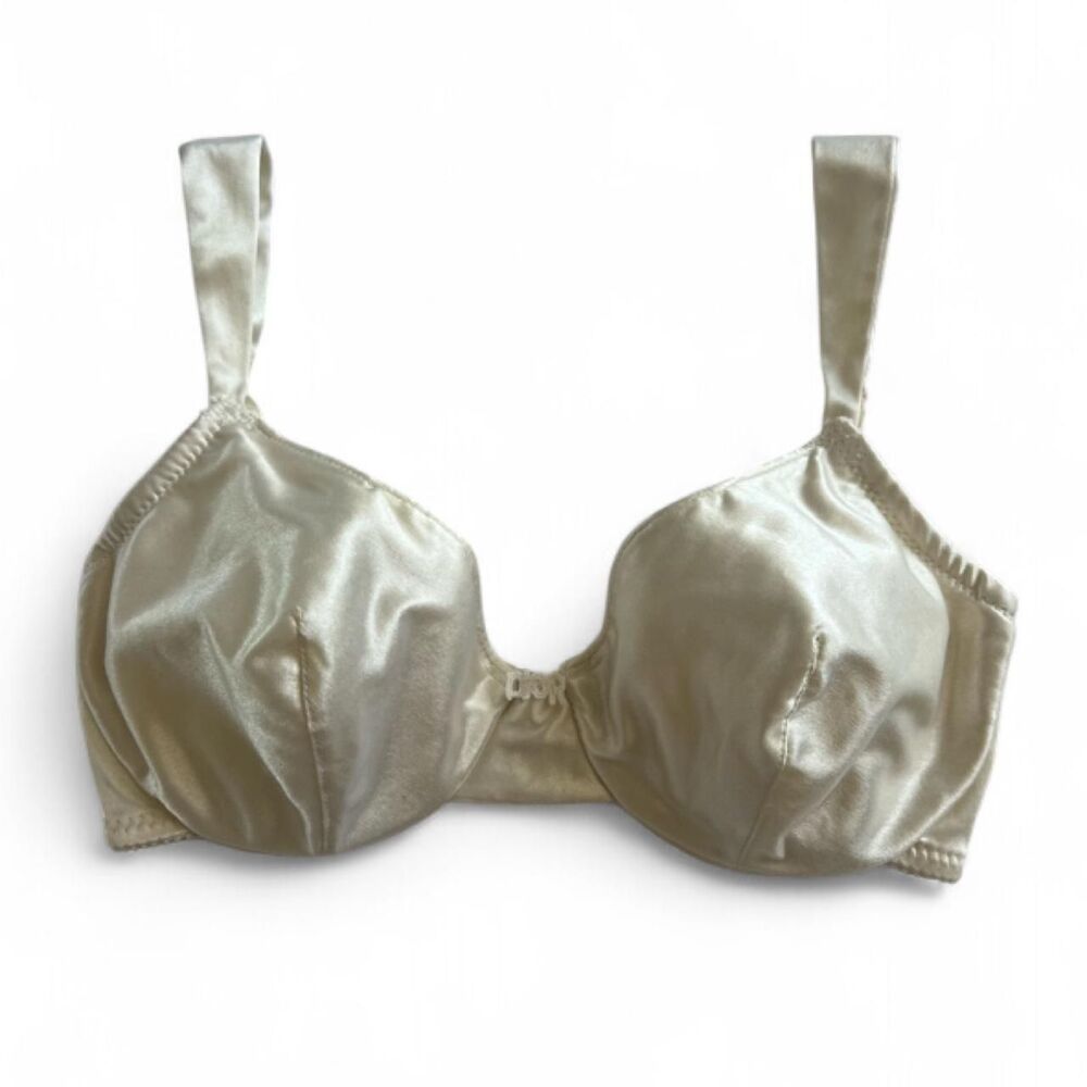 Dior Women's Cream and Gold Bra